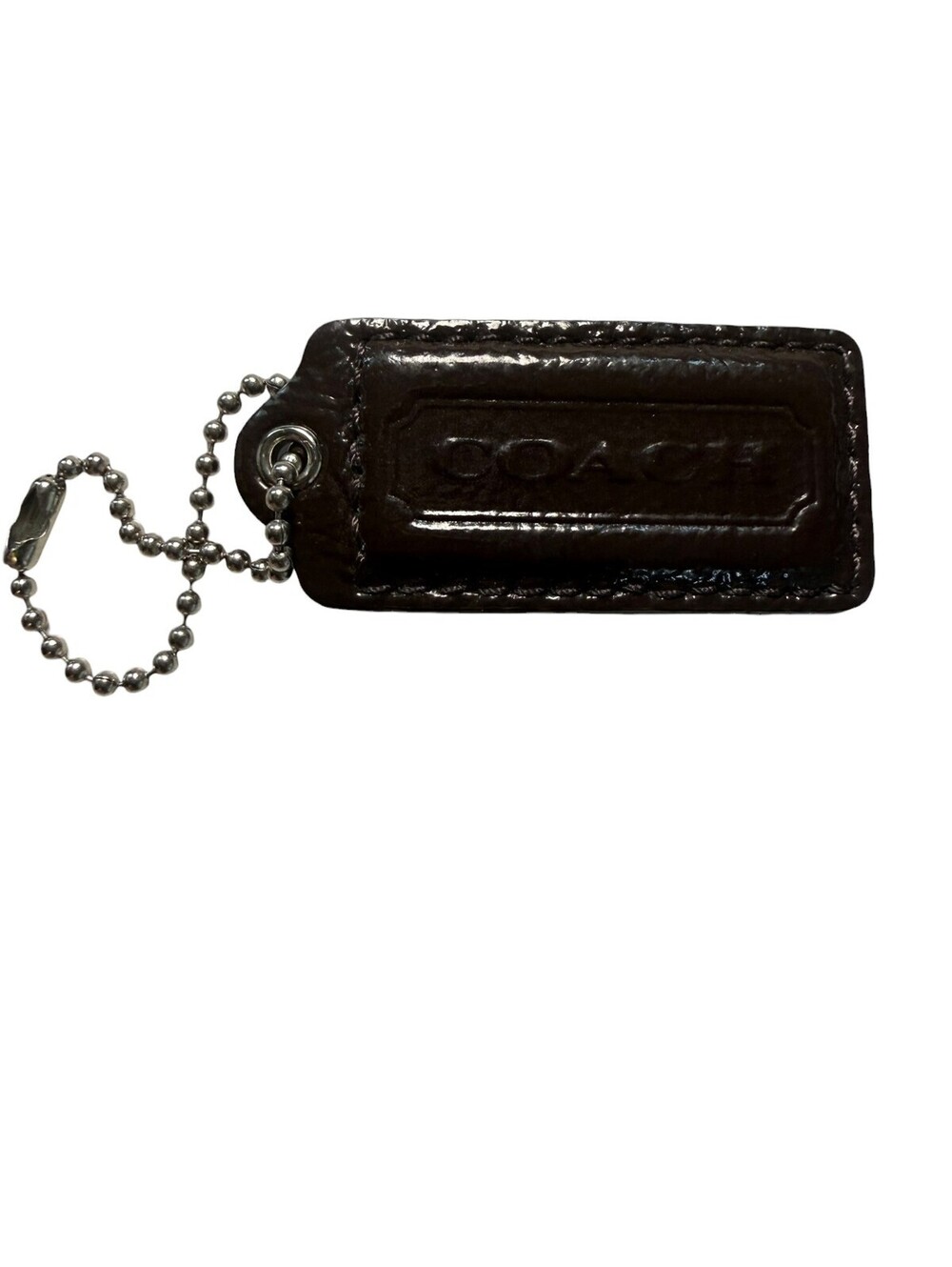 Coach Leather Hangtag - Dark Mahogany (2.25")